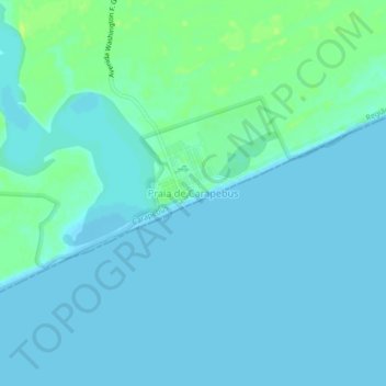 Topografische Karte Praia de Carapebus, Höhe, Relief