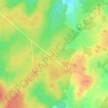 Topografische Karte Mont du Renard, Höhe, Relief