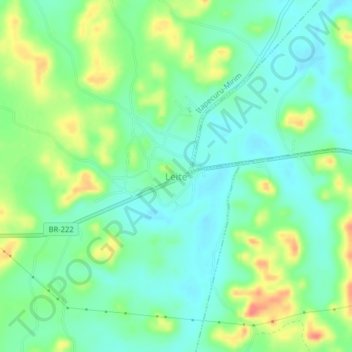 Topografische Karte Leite, Höhe, Relief