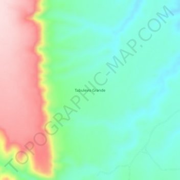 Topografische Karte Tabuleiro Grande, Höhe, Relief