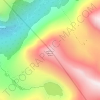 Topografische Karte Høghornet, heimste, Höhe, Relief