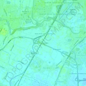 Topografische Karte Caldon-Lavezzolo, Höhe, Relief