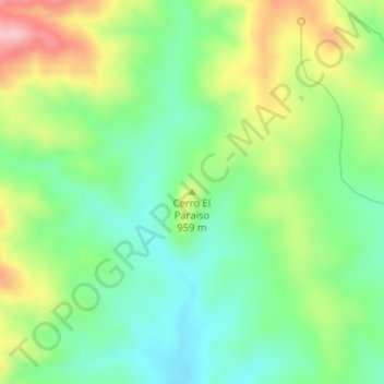 Topografische Karte Cerro El Paraiso, Höhe, Relief