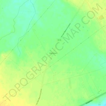 Topografische Karte Arpinova, Höhe, Relief