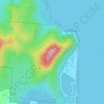 Topografische Karte Mount Maria, Höhe, Relief