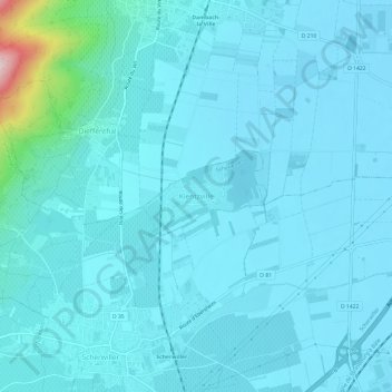 Topografische Karte Kientzville, Höhe, Relief