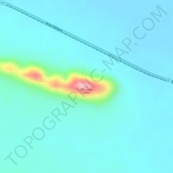 Topografische Karte The Seven Sisters, Höhe, Relief