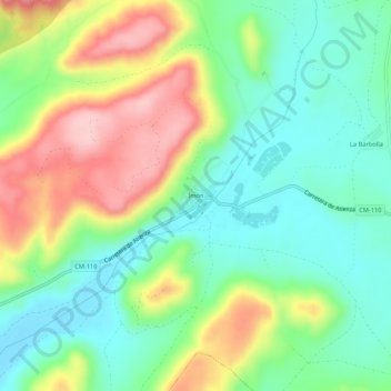 Topografische Karte Imón, Höhe, Relief