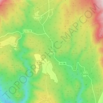 Topografische Karte El Espinar, Höhe, Relief