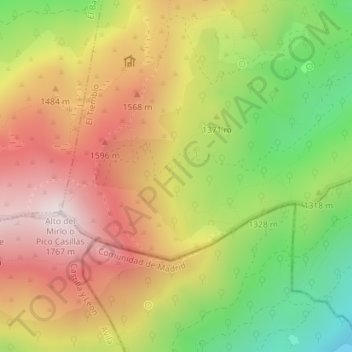Topografische Karte La Yedra, Höhe, Relief