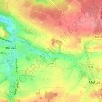 Topografische Karte Fayat, Höhe, Relief
