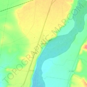 Topografische Karte Conchel, Höhe, Relief