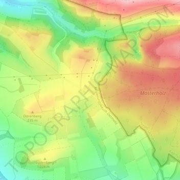 Topografische Karte Finkenkamp, Höhe, Relief