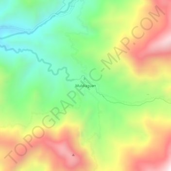 Topografische Karte Muldiaguan, Höhe, Relief