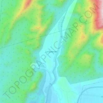 Topografische Karte La Quebrada, Höhe, Relief