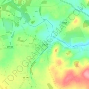 Topografische Karte Maud, Höhe, Relief