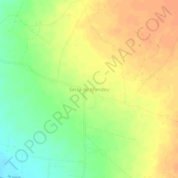 Topografische Karte Serra do Mundeu, Höhe, Relief