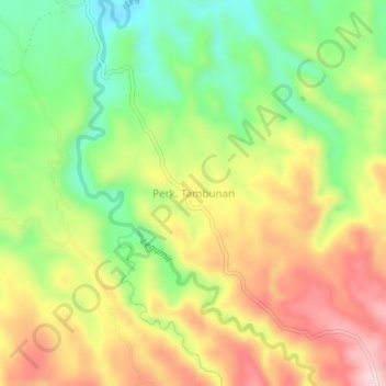 Topografische Karte Perk. Tambunan, Höhe, Relief