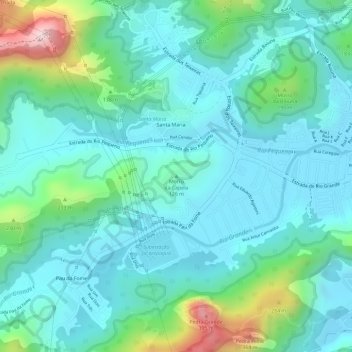 Topografische Karte Morro da Capela, Höhe, Relief