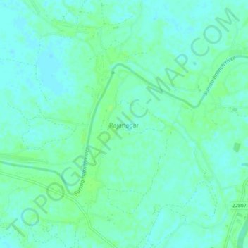 Topografische Karte Rajanagar, Höhe, Relief