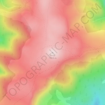 Topografische Karte Brița, Höhe, Relief