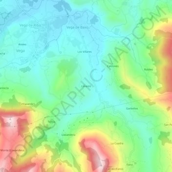 Topografische Karte Linares, Höhe, Relief