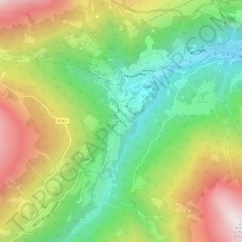 Topografische Karte San Carlo, Höhe, Relief