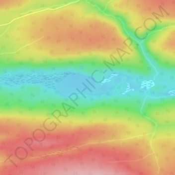 Topografische Karte Lower Tetagouche Lake, Höhe, Relief