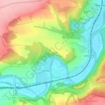 Topografische Karte Himmelreich, Höhe, Relief
