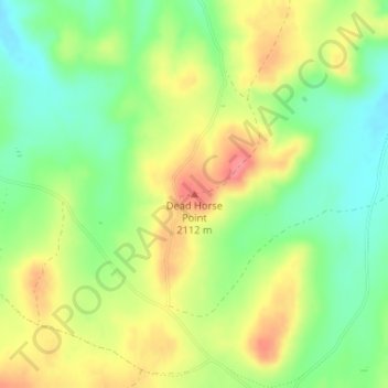 Topografische Karte Dead Horse Point, Höhe, Relief