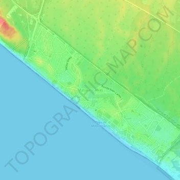 Topografische Karte Matalascañas, Höhe, Relief