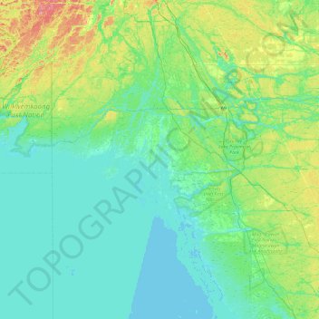 Topografische Karte Dokis Island, Höhe, Relief