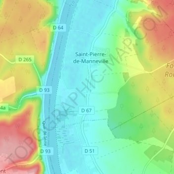 Topografische Karte La Marguerite, Höhe, Relief