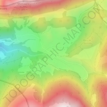 Topografische Karte Port de Castet, Höhe, Relief
