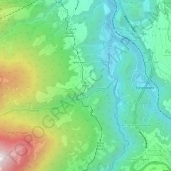 Topografische Karte Kreith, Höhe, Relief