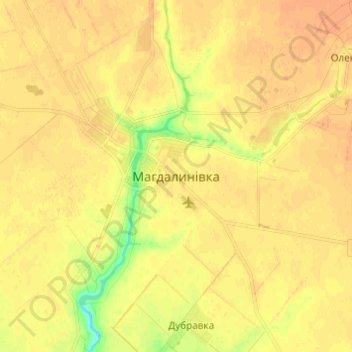 Topografische Karte Магдалиновка, Höhe, Relief