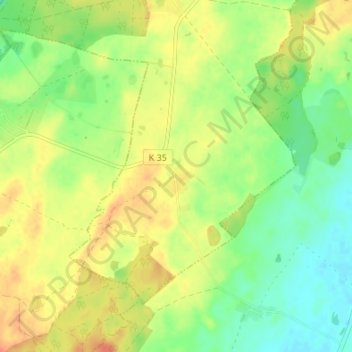 Topografische Karte Christinenhof, Höhe, Relief