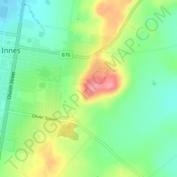 Topografische Karte Martins Lookout, Höhe, Relief