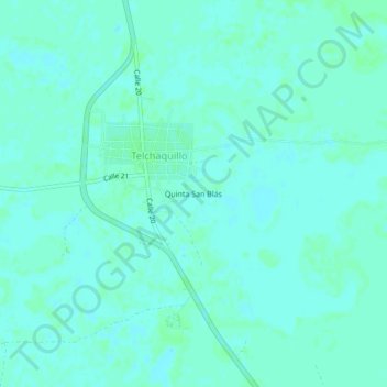 Topografische Karte Quinta San Blás, Höhe, Relief