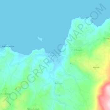 Topografische Karte Almirida, Höhe, Relief