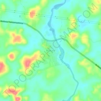 Topografische Karte Aratau, Höhe, Relief
