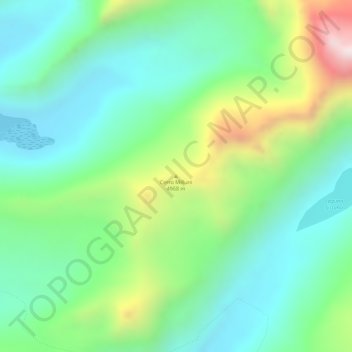 Topografische Karte Cerro Milluni, Höhe, Relief