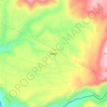 Topografische Karte Galpon, Höhe, Relief