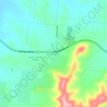 Topografische Karte Plainland, Höhe, Relief