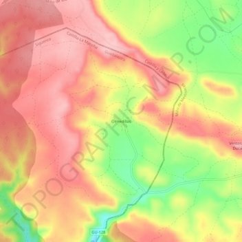 Topografische Karte Olmedillas, Höhe, Relief