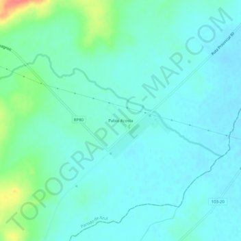 Topografische Karte Pablo Acosta, Höhe, Relief