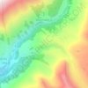 Topografische Karte View of Everest, Lhotse, Nuptse, Pumori, Höhe, Relief