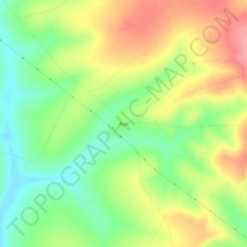 Topografische Karte Açaí, Höhe, Relief