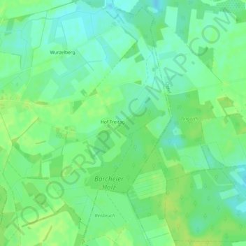 Topografische Karte Geestequelle, Höhe, Relief