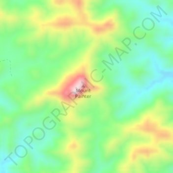 Topografische Karte Mt Painter, Höhe, Relief